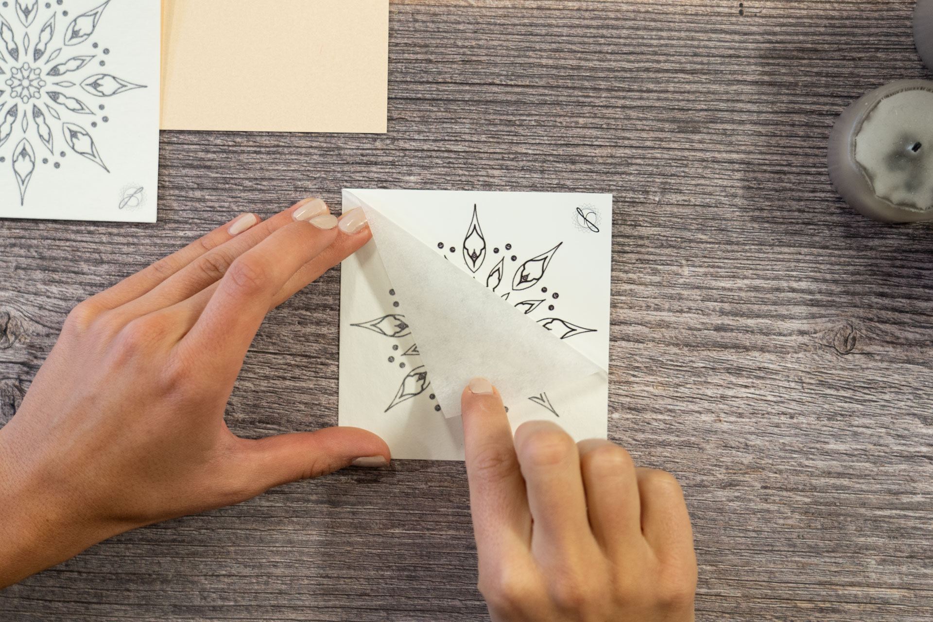 Snowflake folding instructions